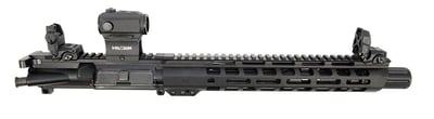 PSA 10.5" Carbine-Length 5.56 1/7 Phosphate 12" M-Lok Slant Upper with MBUS Sight Set & Holosun Red Dot - $499.99 
