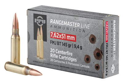 PPU Rangemaster 7.62X51mm 145GR FMJ 20Rd Box PPRM762 - $17 (Free S/H on Firearms)