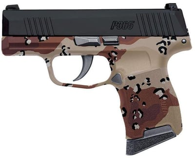 Sig Sauer P365 9MM 3.1in Striker Blk Base Frame & Slide Chocolate Chip Hydro Dip - $554.99