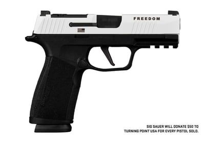 Sig Sauer Freedom Series, Turning Point USA, P365 X-Macro 3.7", Optics Ready, Black / White, 9mm Pistol - $599.99 