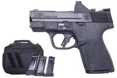Smith & Wesson MP9 Shield Plus 9mm 3.1" 15/13/10-Rds Bundle with Viridian RFX-11 Green Dot, 4 Mags and Savior Bag - $489.99 (Free S/H on Firearms)