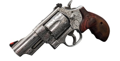 Smith & Wesson Model 629 Deluxe STS Limited Edition Engraved Alaskan Grizzly 44Mag 3" 6rd, Stainless/Wood - $1499.99
