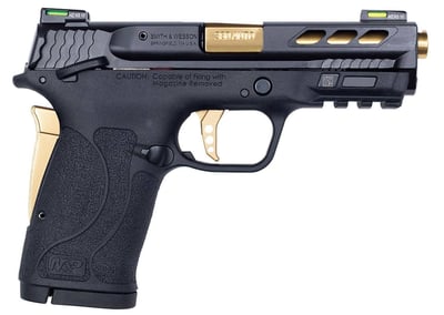 Smith & Wesson P.C. M&P380 Shield EZ 380 ACP, 3.8" Ported Gold Barrel, 2- 8rd Magazines, Pistol - $450 