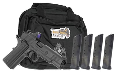 Springfield Armory 1911 Operator Gear-Up Bundle, .45acp, 5" Barrel, 4x 8rd Magazines, RFX11 Green Dot, Black Pistol - $999.99