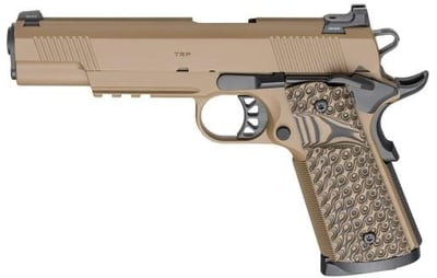 Springfield Armory 1911 TRP 5" Barrel 45 ACP 3x8rd Mags with Night Sights Coyote Brown/Black - $1169.35 