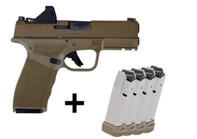 Springfield Armory Hellcat Pro FDE 9mm 3.7" Barrel 10-Rds w/ Viridian RFX Green Dot 5-Mags - $579.99