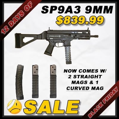 Stribog SP9A3-SB w/ Curved Mag - $839.99
