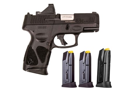 TAURUS G3c T.O.R.O. 9mm 3.26" 10rd/12rd w/ Viridian RFX-11 - Black - $299.47 (FREE Shipping on Firearms)
