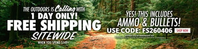 Free Shipping over $149 with coupon code "FS260406" @ Natchez Shooting & Outdoors
