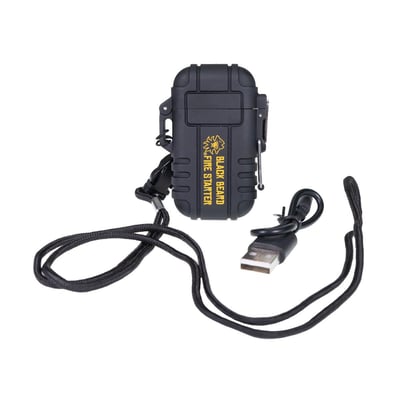 Black Beard Arc Lighter - Windproof, Waterproof, Rechargeable Fire Starter with Dual Arc Plasma Beam - $12.99
