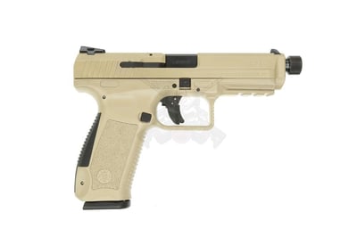 INTRODUCTORY SALE! Canik TP9SF Tan 9mm Pistol w/ threaded barrel 1/2x28 (2) 18rd mags - $469.99 (S/H $19.99 Firearms, $9.99 Accessories)