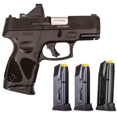 TAURUS G3C T.O.R.O. 9mm 3.26" 10rd (x3) & 12rd (x1) w/ Viridian RFX-11 - Black - $349.99 (FREE Shipping on Firearms)