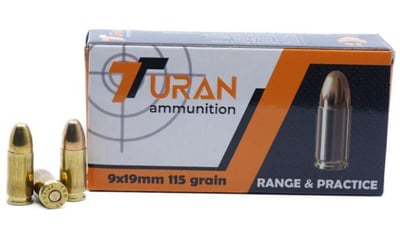 Turan - 9mm - 115 Grain - FMJ - 1000 Rd - $204.99 with code GUNDEALS10 