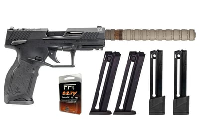 Taurus TX22 Gen 2 T.O.R.O. 22LR Optic Ready 5 Mag Bundle with Q ERECTOR Suppressor and Freedom Fingers FRT - $749.99 (Free S/H on Firearms)