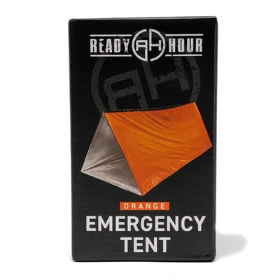 Orange Nylon Emergency Tent with Survival Whistle by Ready Hour - $12.95 (Free S/H over $99)