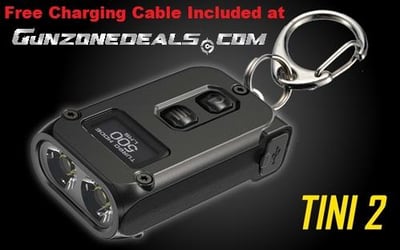 Nitecore TINI 2 500 Lumen, 1HR Runtime,USB-C Rechargeable Keychain Flashlight (Black) - $39.95 FREE Charging Cable & FREE Shipping!