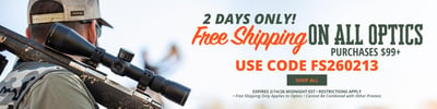 Free Shipping on Optics over $99 with coupon code "FS260213" @ Natchez Shooting & Outdoors