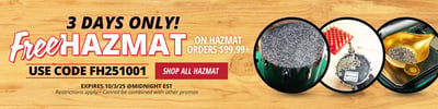 NO HAZMAT Fee over $99.99 with coupon code "FH251001" @ Natchez Shooting & Outdoors  
