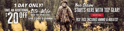 Get $20 Off $200 with coupon code "D250908" @ Natchez Shooting & Outdoors