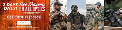 Free Shipping on All Optics over $99.99 with coupon code "FS250909" @ Natchez Shooting & Outdoors
