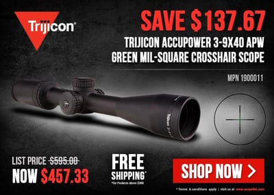 SAVE $137.67 on Trijicon 1900011 AccuPower 3-9x40 Riflescope + Free Shipping - BUY NOW!