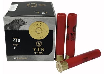 Troy Ammunition 410 Bore 3 Inch 5/8 oz 4-Shot Shotshell 25 rd BOX - $10