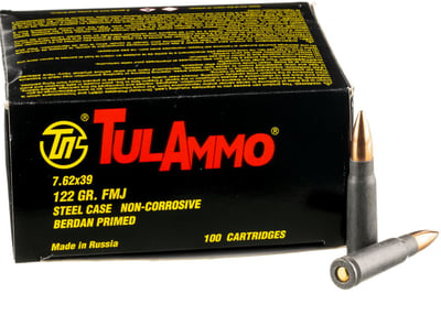 Tula 1000 Round Case 122 GR FMJ 7.62x39 Steel Case Ammo - $329.75 + $39 S/H