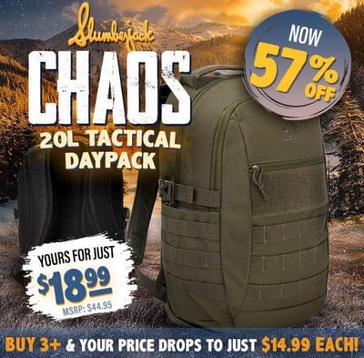 Slumberjack Chaos 20L Tactical Daypack – Now Only $18.99 (57% Off!) (Free S/H over $25)