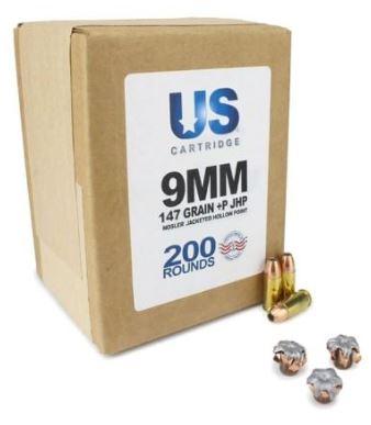 US Cartridge 9mm 147 Grain +P Nosler JHP 200 Rounds - $62.6 with code SPRING5 