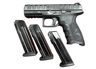 Police Trade In Beretta APX 9mm 4.3" Barrel 3-17 Rnd Mags Night Sights & Box - $249.99 ($14.99 flat rate shipping)