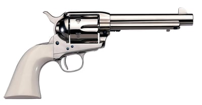 Uberti 1873 Cattleman Cody Desperado 45 LC 5.5" 6rd Revolver - Polished Nickel / Ivory Style Grips - $902.99 (FREE Shipping on Firearms)