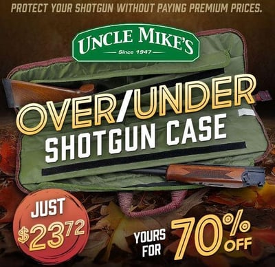 Uncle Mike’s Over/Under Shotgun Case — 70% Off Blowout - Just $23.72 (Free S/H over $25)