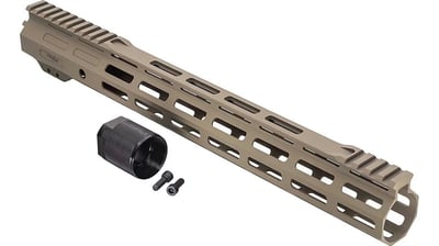 TRYBE Defense Magnesium Alloy Ultra Function Lightweight Handguard, Cut Top Rail, M-LOK, FDE, 15in - $48.73 (Free S/H over $49 + Get 2% back from your order in OP Bucks)