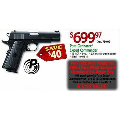 Para-Ordnance Expert Commander .45 ACP 4.25" Barrel 8 Rnd - $699.97 (Valid on Black Friday in-store only) (Free S/H over $50)