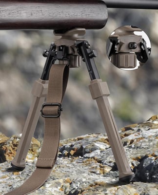 50% off CVLIFE Bipod for Shooting and Hunting,Rifle Bipod Sling Mounting Bipod for Rifle Made of Lightweight High-Strength Polymer w/code PFHKYVOO - $22.5 + FREE Shipping