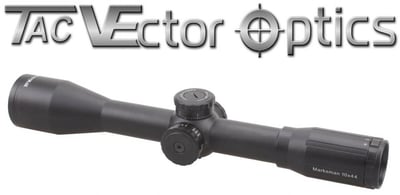 Vector Optics Marksman 10x44 Rifle Scope Crystal Clear MPN Reticle 1/10MIL Long Eye Relief KillFlash Sunshade Mark Mount Cap - $119.99 + FREE Shipping