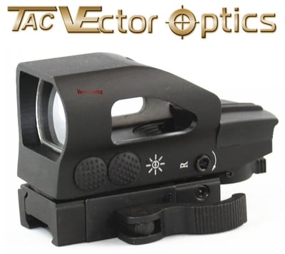 Vector Optics Ratchet 1x23x34 Multi Reticle Red & Green Dot Sight Scope with Quick Picatinny Mount - $52.5