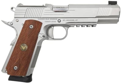 Vudoo Modius 1911, 9mm, 5" Barrel, 2- 10rd Magazines, RMR Ready, Stainless & Wood, Pistol - $2450 + Free Shipping 