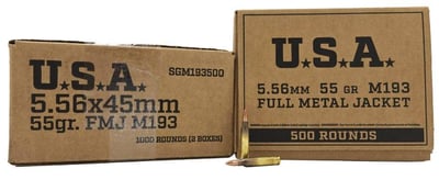 Winchester Lake City Service Grade M193 5.56 55 GR FMJ 1000 rd Case - $499.99 + Free Shipping 