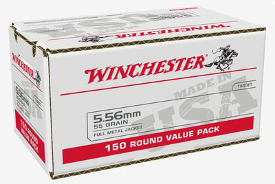 Winchester 5.56x45mm NATO 55 grain Full Metal Jacket 150 rounds - $71.19 w/Free S/H + $1.42 back OP Bucks