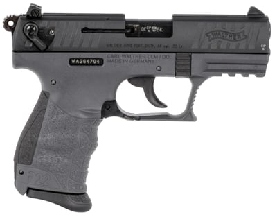 Walther P22Q Tungsten .22 LR 3.42" Barrel 10-Rds Manual Safety - $211.99 