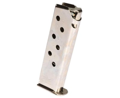 Walther PPK/S .380 ACP 7-Round Nickel Magazine - Flat Bottom (No Finger Rest) - $17.99 