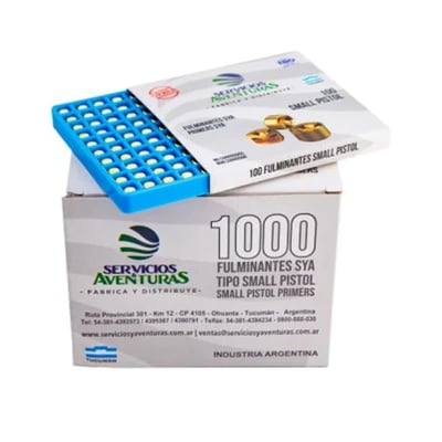 Small Pistol Primers – Made in Argentina – QTY 1000 - $44.99 (FREE Shipping over $150)