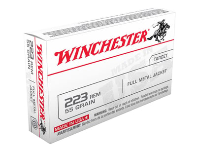 Winchester USA 223 Rem 55 GR FMJ 20 Rds - $9.79