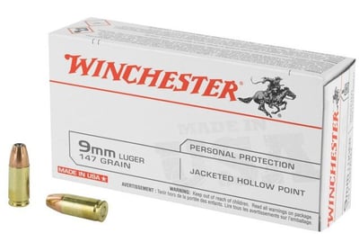 Winchester USA 9mm 147 Grain Jacketed Hollow Point 1000 Rounds - $405 (Free S/H)