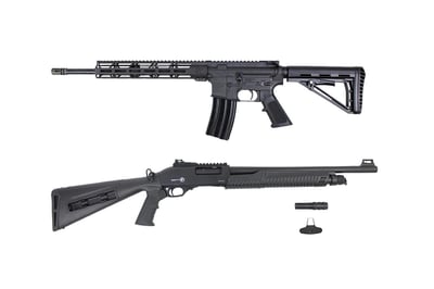 Zaviar Firearms Bundle Pack - 5.56 Nato 16" Nitride Complete Carbine Length Rifle / FEAR-120 Pump Action Shotgun - $799.99 