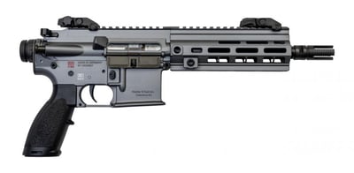 H&K 416 Pistol .22 LR 8.5" Barrel No Brace Flip-Up Sights Tungsten Gray 20rd - $456.29 w/code "WELCOME20"