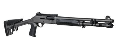 Panzer Arms M4 Tactical 12GA 18.5" 5rd Semi-Auto Shotgun, Fixed Skeletonized Stock, Disruptive Gray - $449.99 