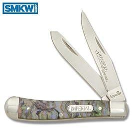 Imperial Schrade Small Trapper 2.875" with Imitation Abalone Celluloid Handle and Satin Finished 3Cr13MoV Stainless - $5.75 (Free S/H over $75, excl. ammo)