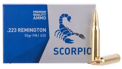 STV Technology Scorpio 223 Remington 55gr FMJ Ammo Box of 20 - $8.99